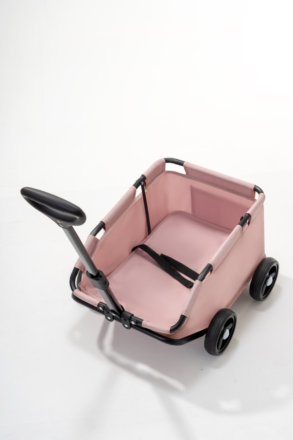 Pink four-wheel pet travel wagon